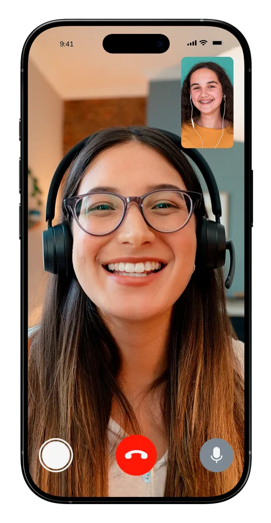 A live video call between a learner and her Coachbit coach