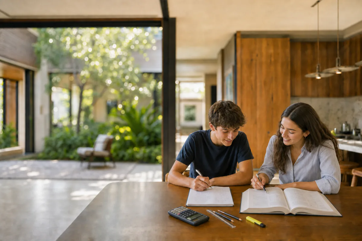 A Teach Me 2 tutor helping a learner at home